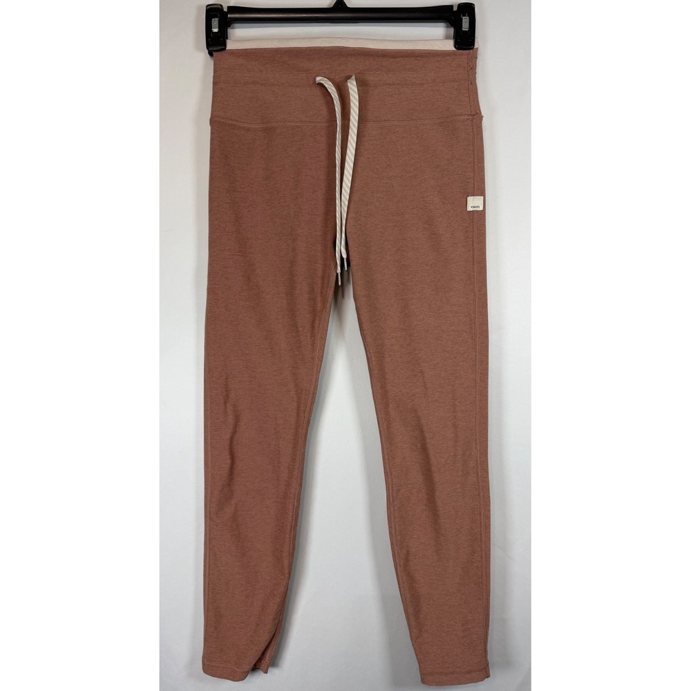 Vuori Performance Jogger Leggings Terracotta Clay Heather Drawstring Slim Fit
